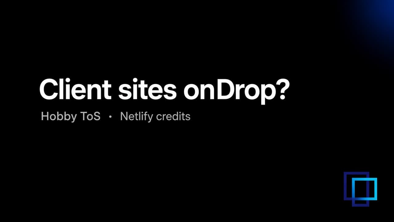 Can You Host Client Sites on Netlify or Vercel Drop?