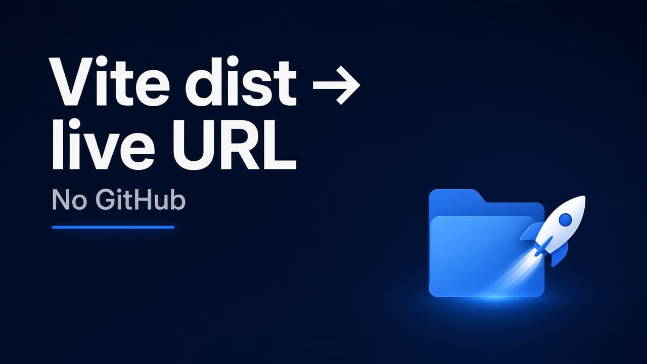 Host a Vite or React Build (dist) Without GitHub