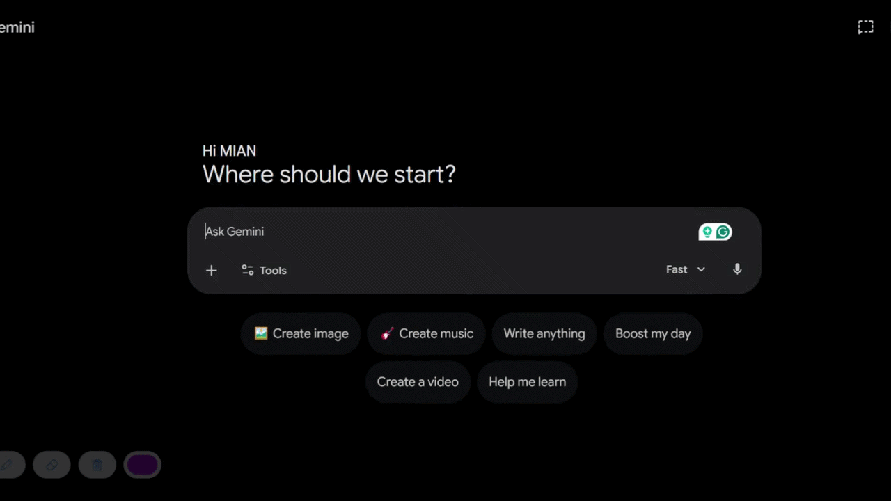 Gemini generating HTML from a prompt before publishing