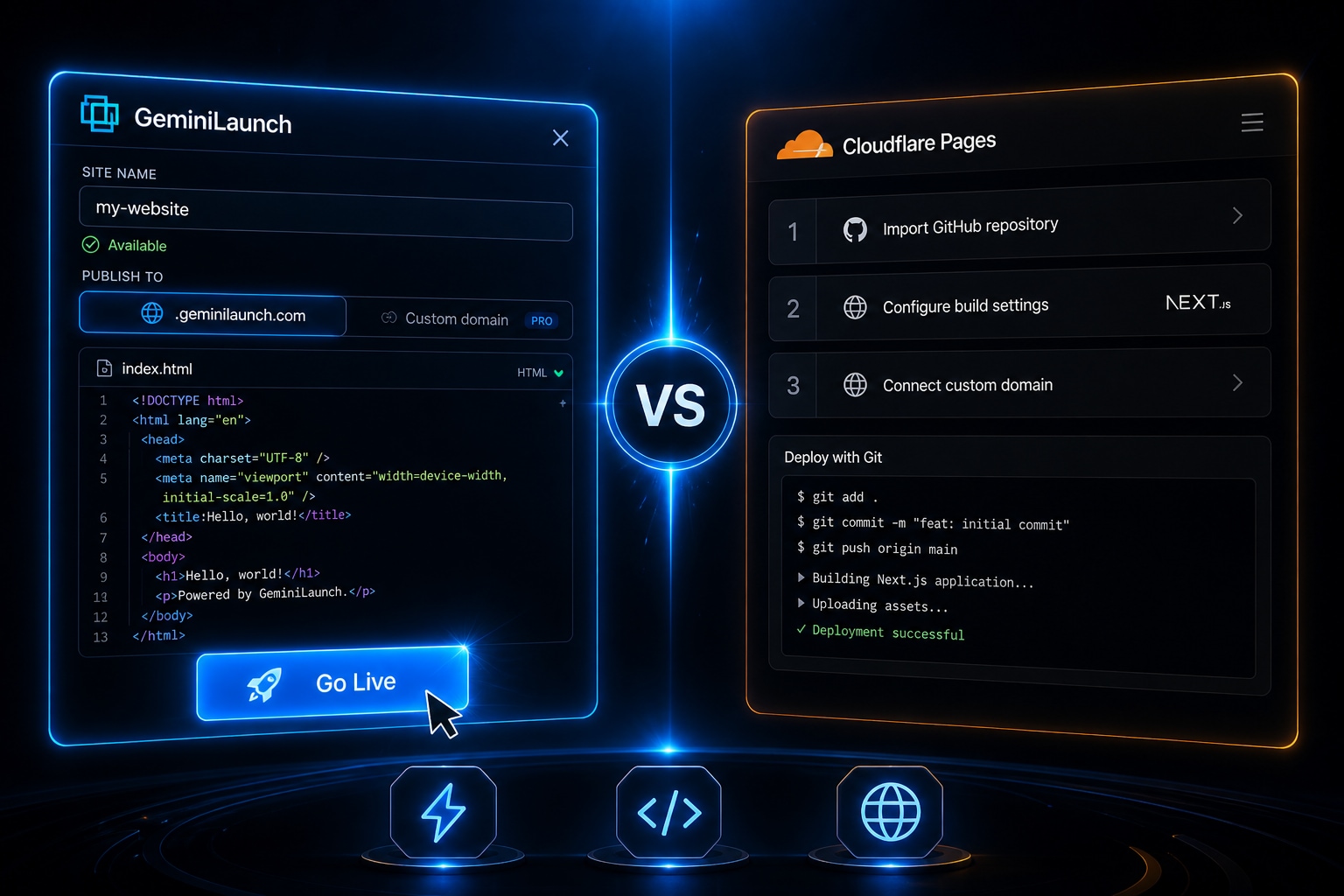 GeminiLaunch versus Cloudflare Pages