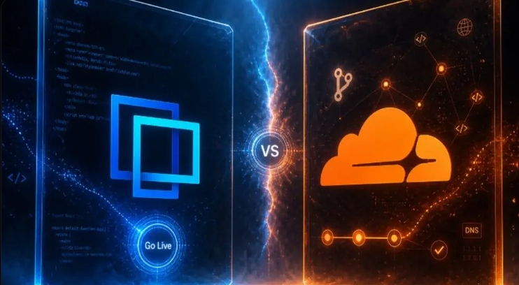 Cinematic GeminiLaunch instant publish versus Cloudflare Pages Git and DNS workflow